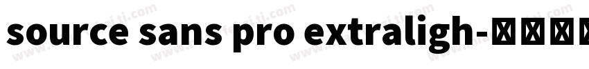 source sans pro extraligh字体转换